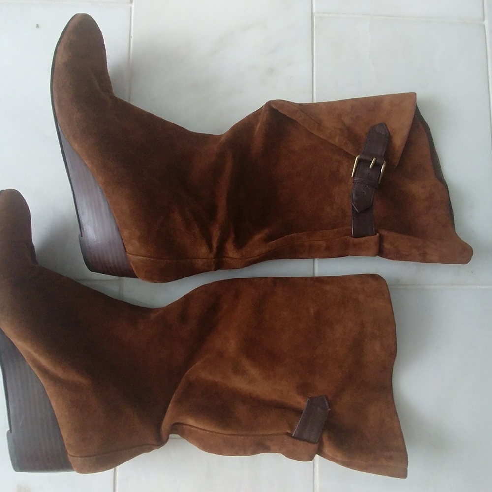 GUC-NineWest sz 9 boots wedge slouch